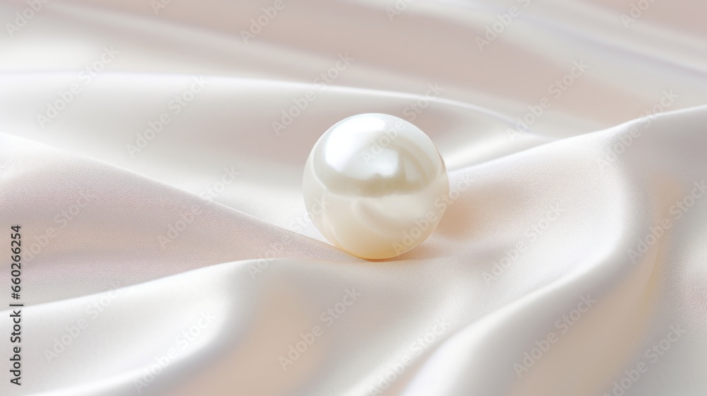 custom made wallpaper toronto digitalA single pearl on a white satin background.