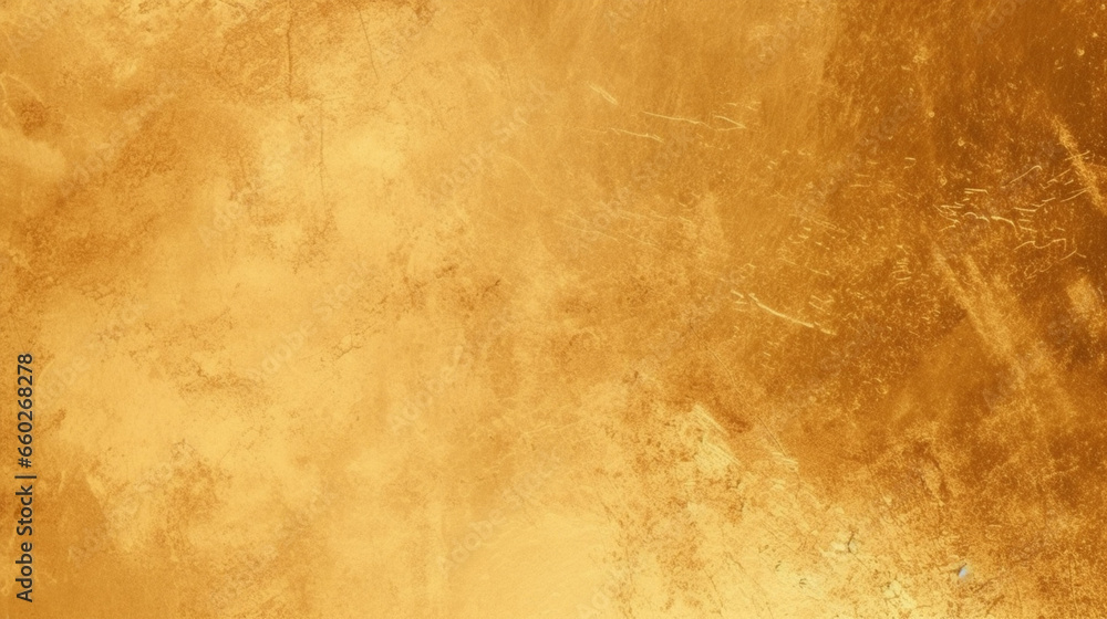 Golden scratched surface texture background
