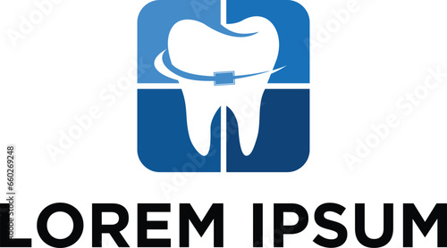 Dentist Orthodontics Braces logo design photo