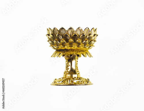 golden royal cup isolated on white background