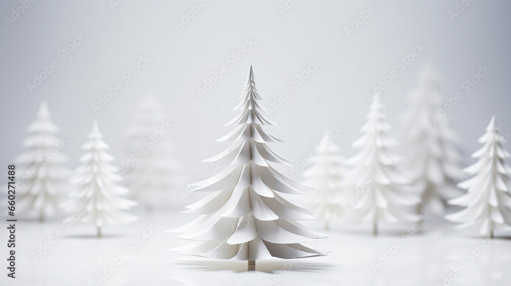 AI art Paper craft Christmas tree ペーパークラフト　クリスマスツリー
