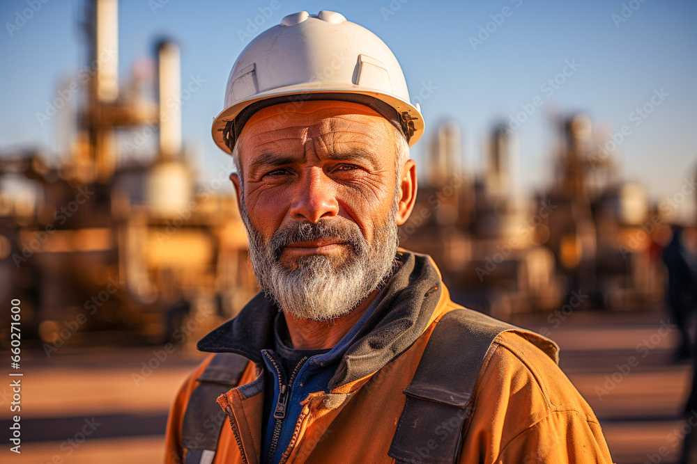 A supervisor managing an oil field in the Middle East A supervisor managing an oil field in the Middle East