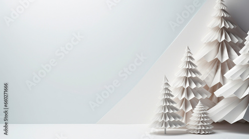 AI art Paper craft Christmas tree ペーパークラフト　クリスマスツリー