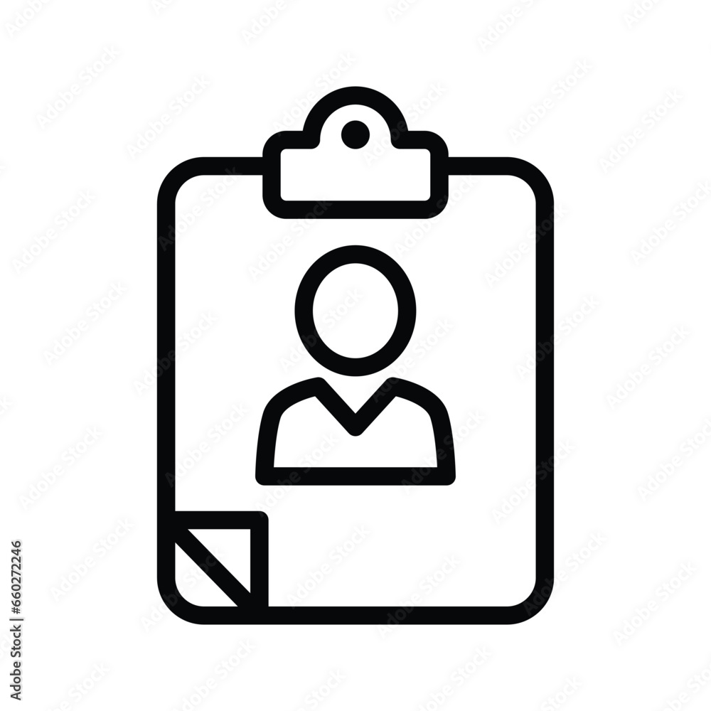 Business profile resume vector icon Business profile resume vector icon
