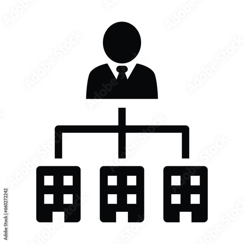 CEO business owner vector icon