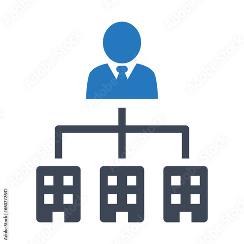 CEO business owner vector icon