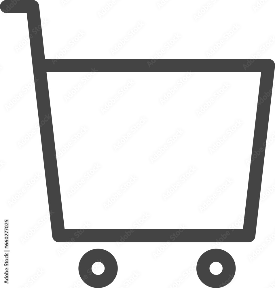 Shopping cart thin line icon in vector format Shopping cart thin line icon in vector format