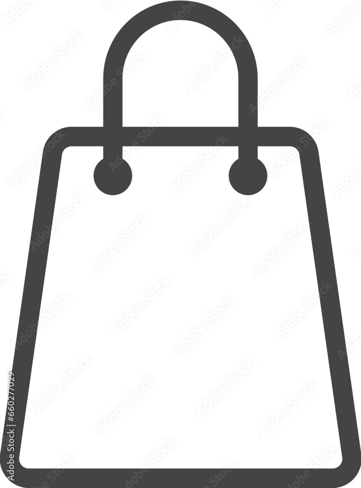 Shopping bag thin line icon in vector format Shopping bag thin line icon in vector format