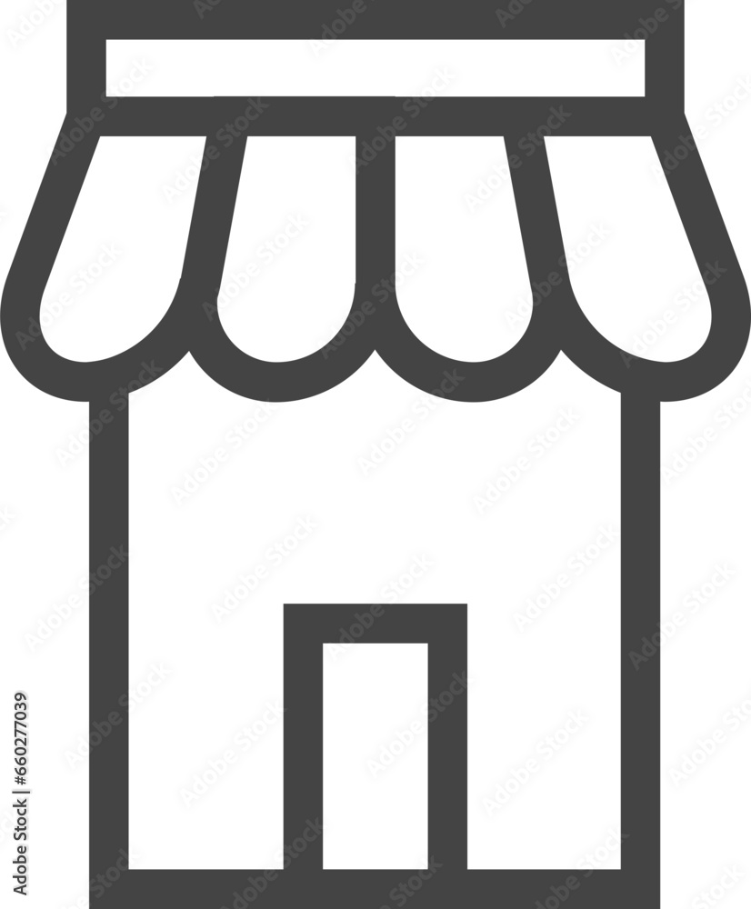 Store thin line icon in vector format Store thin line icon in vector format