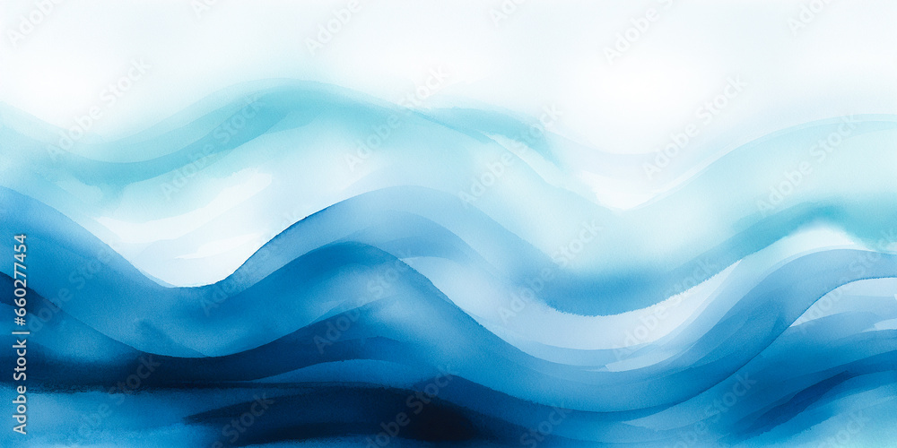 Abstract ocean wave watercolor texture. Blue and white isolated water wave background illustration. Tropical beach travel backdrop. Ink paint wavy water painting texture for mobile web. Abstract ocean wave watercolor texture. Blue and white isolated water wave background illustration. Tropical beach travel backdrop. Ink paint wavy water painting texture for mobile web.