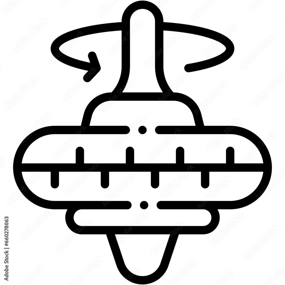 Vector Icon Spinning Top, Game, Fun, Spinner, Toy, Kids Game Vector Icon Spinning Top, Game, Fun, Spinner, Toy, Kids Game