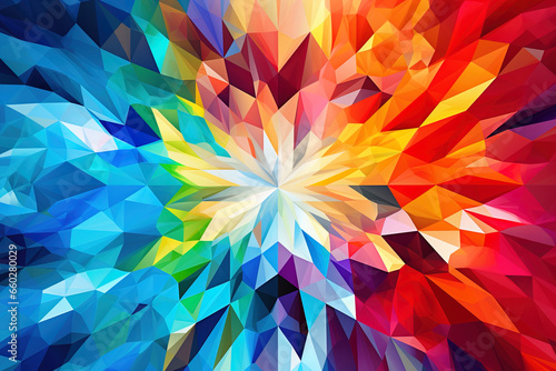 Fascinating kaleidoscope of colors that blend harmoniously, a vibrant show dynamics