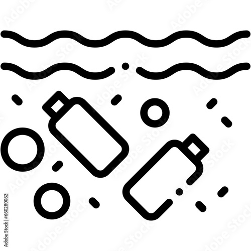 Vector Icon Contamination, Plastic, Wastes, Evaporation, Toxicity, Water