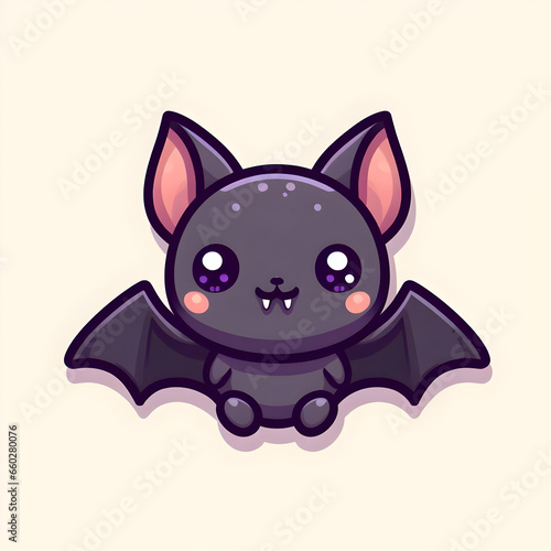 Cute bat, Halloween theme elements 3d illustration -Ai generator 