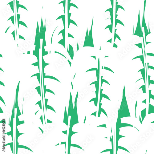 Green Tropical Leaf Seamless Pattern Design © Siu-Hong Mok