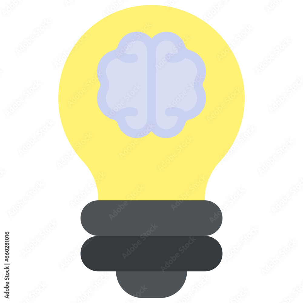 Vector Icon Brainstorm, Brain, Bulb, Idea, Creativity, Think Vector Icon Brainstorm, Brain, Bulb, Idea, Creativity, Think