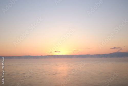 綺麗なグラデーションの海と空の風景