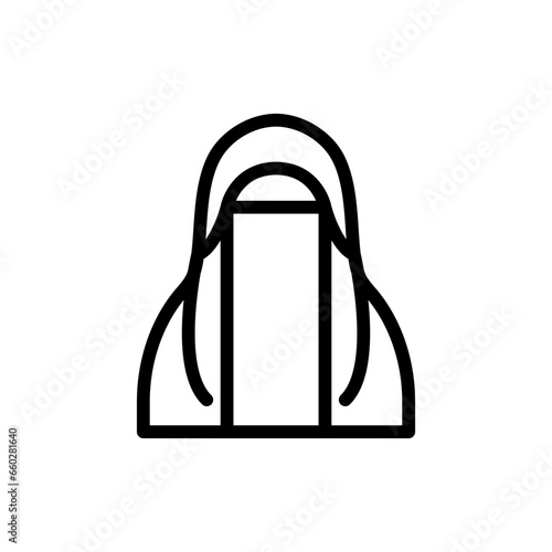 Niqab fashion muslim icon with black outline style. niqab, muslim, arab, hijab, saudi, religion, islamic. Vector Illustration