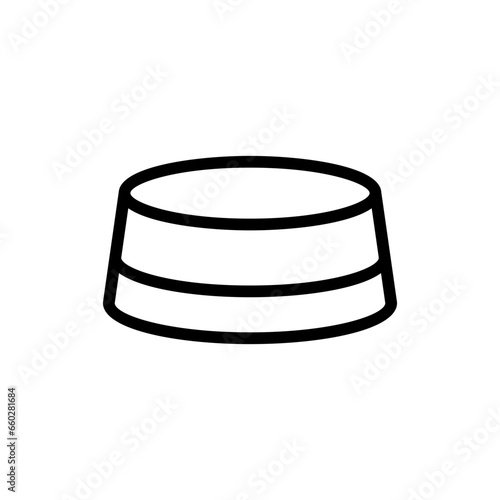 Muslim cap fashion muslim icon with black outline style. muslim, cap, islamic, islam, religion, isolated, religious, . Vector Illustration