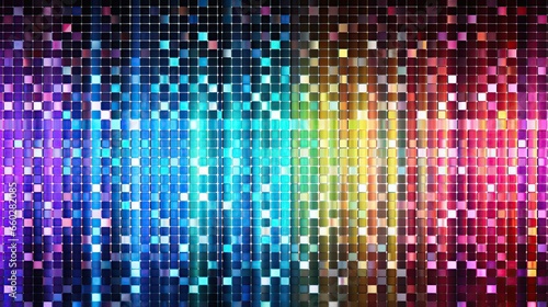 Abstract colorful dance floor and wall texture background. AI generated image