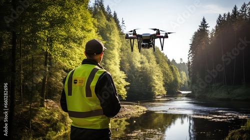 Inspection with Drone forest river
