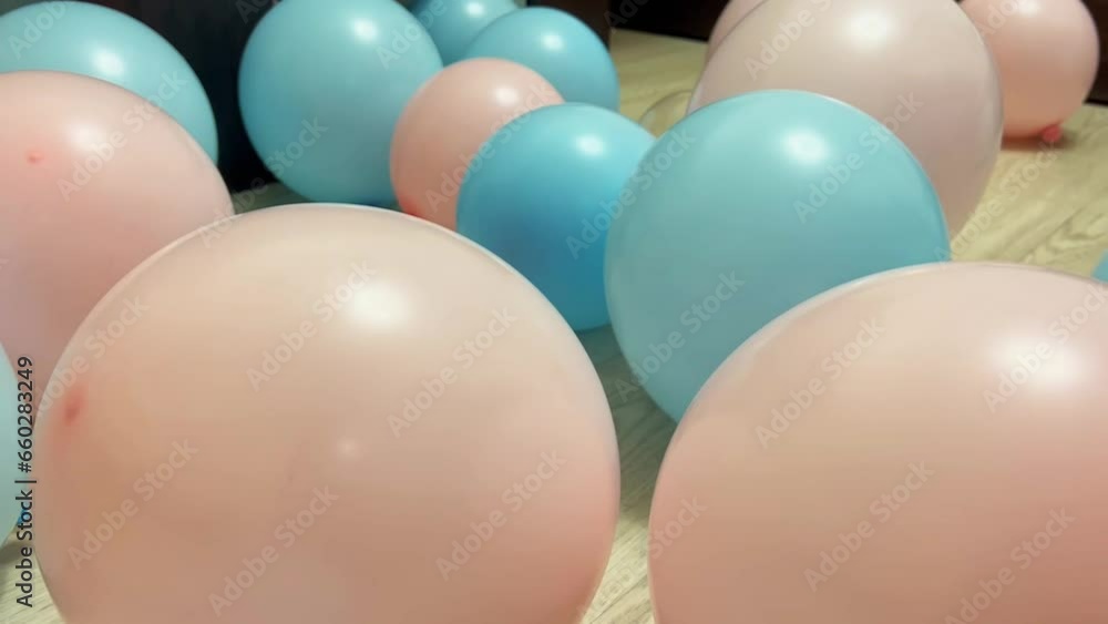 custom made wallpaper toronto digitalPink and Blue Balloons Inflated for the gender reveal party