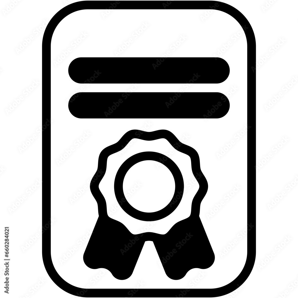 Vector Icon Certification, Diploma, Certificate, Degree, Contract, Agreement Vector Icon Certification, Diploma, Certificate, Degree, Contract, Agreement