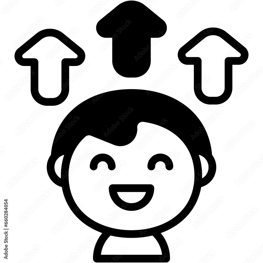Vector Icon Growth, Avatar, Man, Person, Finance And Business, Up Vector Icon Growth, Avatar, Man, Person, Finance And Business, Up