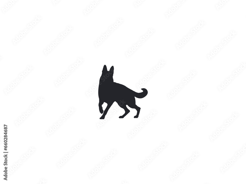 Dog icon black make with vector