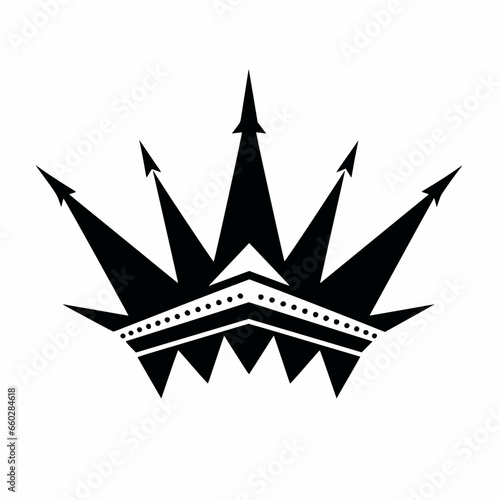 Crown Queen Line art Simple Logo Illustration Object Art Abstract