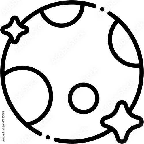 Vector Icon Full Moon, Moon, Night, Weather, Nature, Meteorology