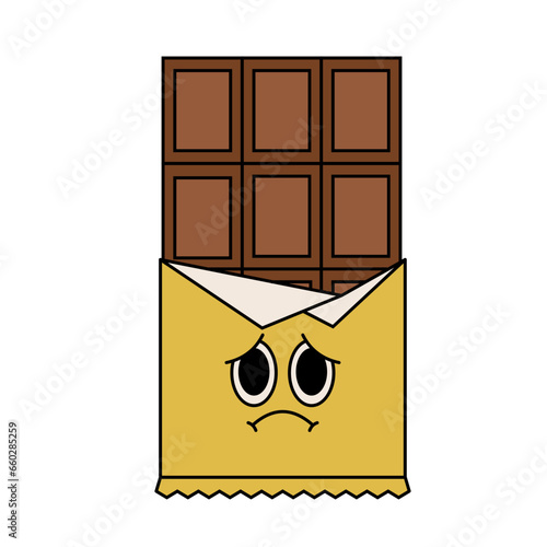 Cute Chocolate Bar Cartoon Illustration Set _ 11