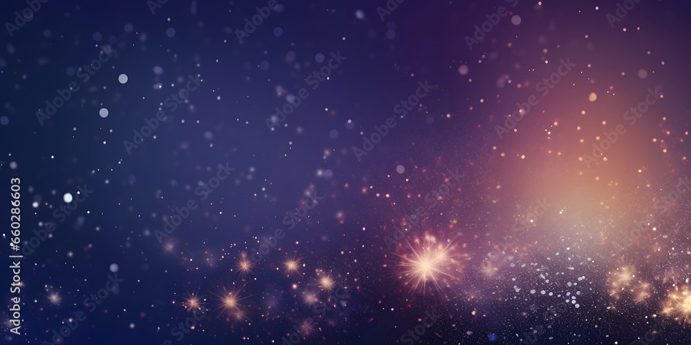 Fototapeta premium Happy New Year, Beautiful creative holiday background with fireworks and Sparkling, space for text
