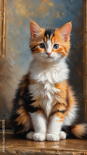 Cute kitten created by AI