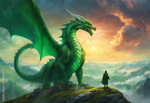 green dragon in the night © 1000WordsImages