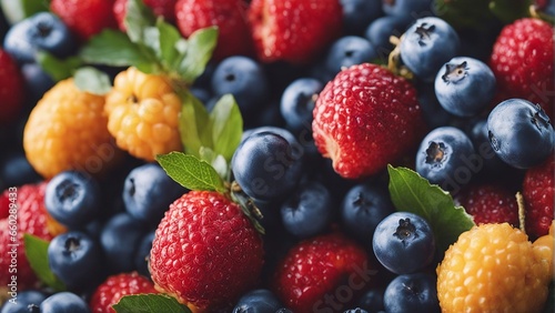 berries and blueberries