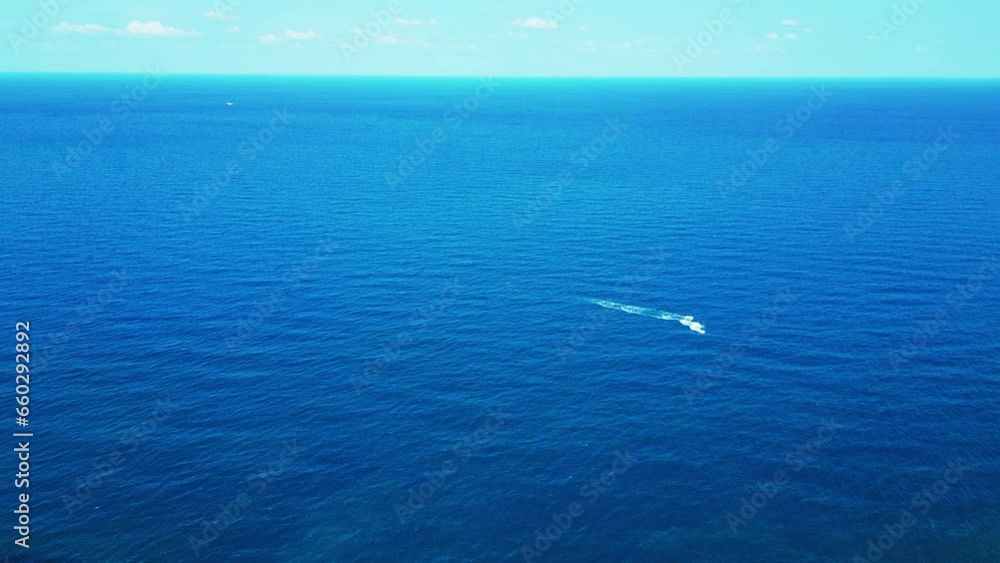 Aerial View With A Drone The Mediterranean Sea With Only The Blue Water Aerial View With A Drone The Mediterranean Sea With Only The Blue Water