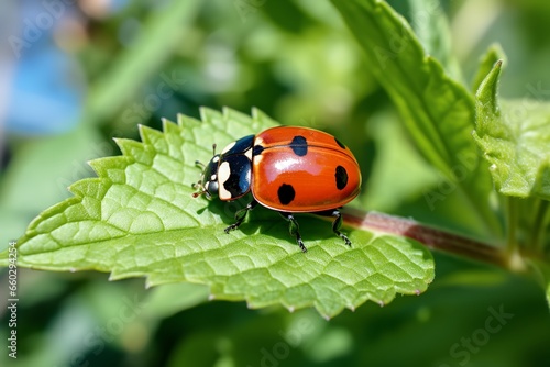 Close Up Photo of Ladybug on Leaf during Daytime © Nate