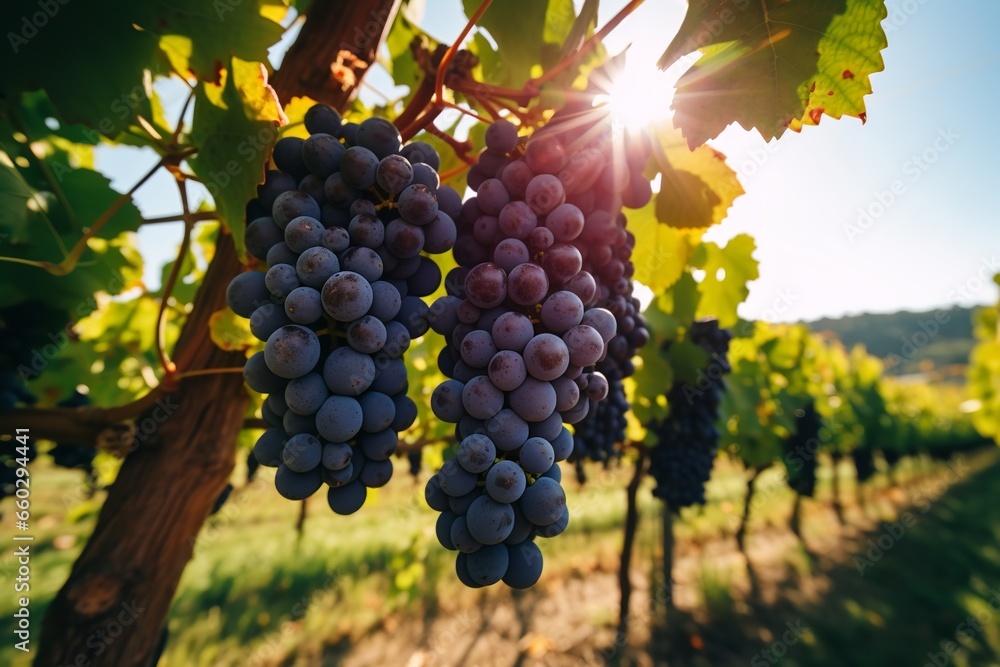 Grapes on Vineyard during Daytime