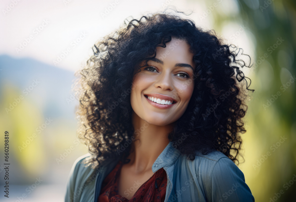 Portrait of a multiethnic woman isolated from the background Portrait of a multiethnic woman isolated from the background