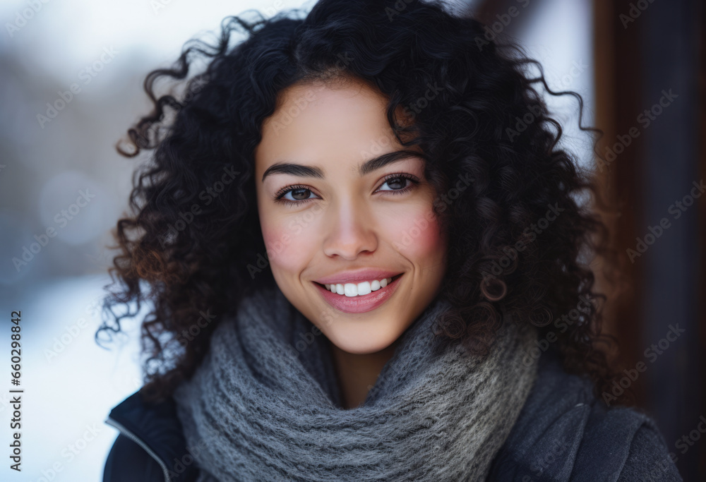 Portrait of a multiethnic woman isolated from the background Portrait of a multiethnic woman isolated from the background