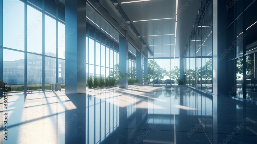 modern office building interior.Generative AI modern office building interior.Generative AI