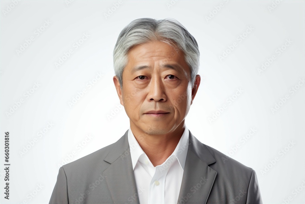 憂鬱な日本人の男性シニアビジネスマンのポートレート写真(白背景・サラリーマン・スーツ・年配・社長・課長・部長・役職) 憂鬱な日本人の男性シニアビジネスマンのポートレート写真(白背景・サラリーマン・スーツ・年配・社長・課長・部長・役職)