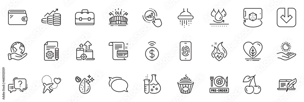 Icons pack as Portfolio, Question mark and Augmented reality line icons for app include Documentation, Load document, Growth chart outline thin icon web set. Pre-order food, Seo devices. Vector Icons pack as Portfolio, Question mark and Augmented reality line icons for app include Documentation, Load document, Growth chart outline thin icon web set. Pre-order food, Seo devices. Vector