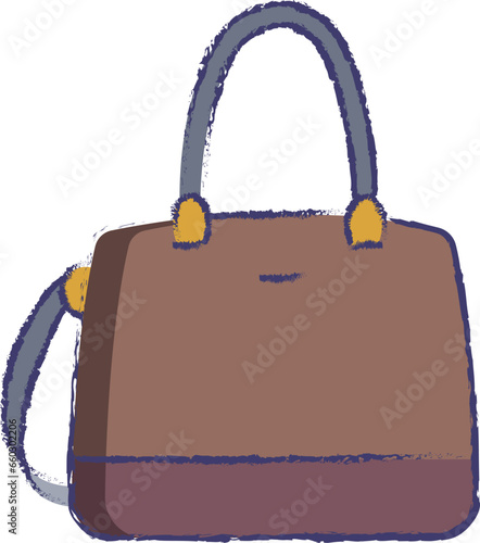 Vanity bag hand drawn vector illustration