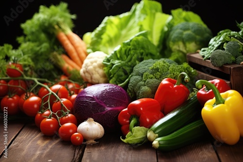 a closeup of farm-fresh vegetables