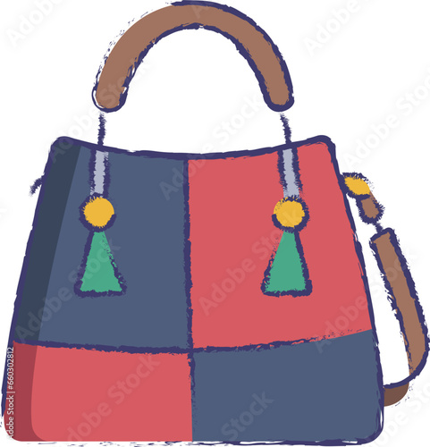 Vanity bag hand drawn vector illustration