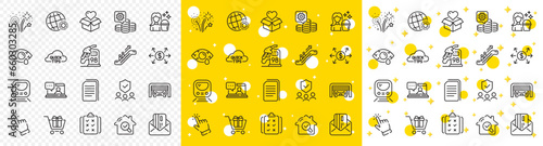 Outline Dollar exchange, Cleaning and Donation line icons pack for web with Friends chat, Shopping cart, Rule line icon. Cursor, Petrol station, Copy files pictogram icon. World weather. Vector