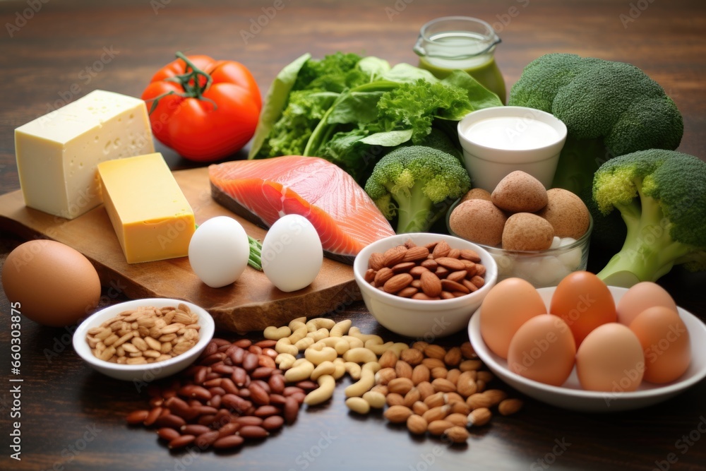 an assortment of dietary food items for a specific food intolerance an assortment of dietary food items for a specific food intolerance