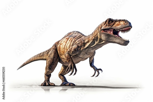 T-Rex standing alone on white background. Generative AI